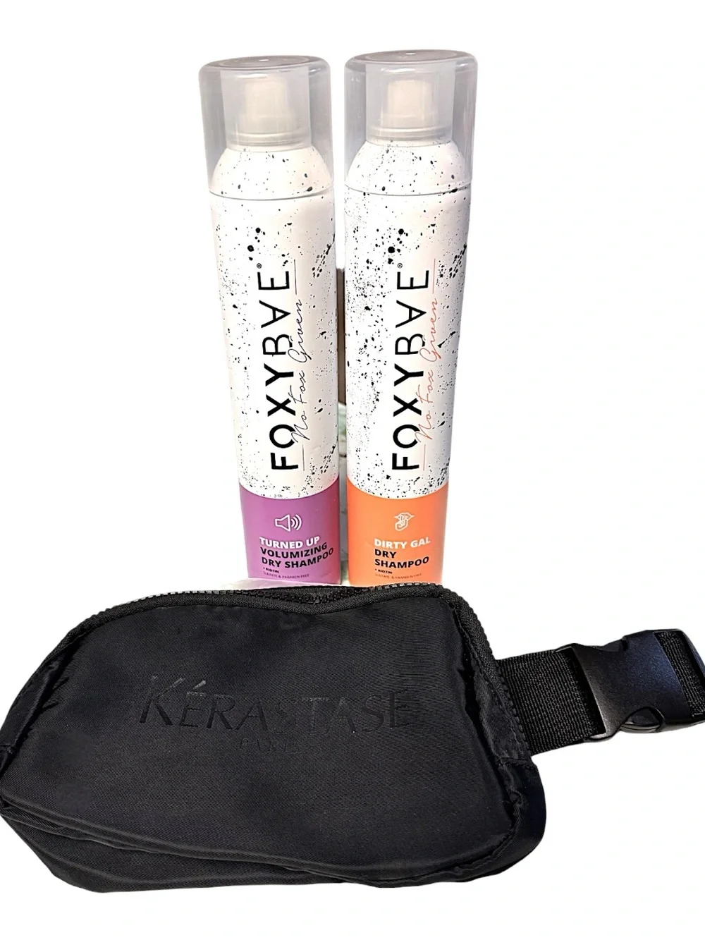 foxybae Dirty Gal & Turned Up Volumizing Dry Shampoo Duo + Kerastase Bum Bag NEW